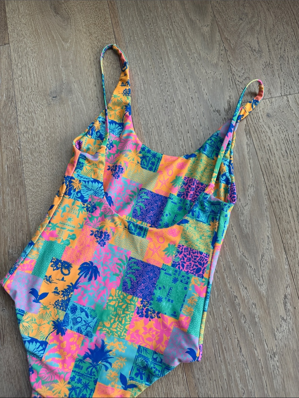 Multicolor Tropical One-Piece Swimsuit b2 - Picture 2 of 5